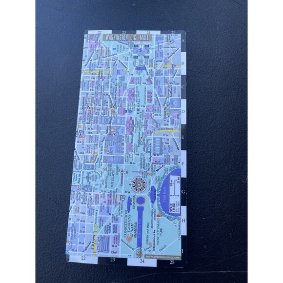 Map of Washington DC by Streetwise Folded & Laminated Multicolor Easy To Use - Picture 6 of 9